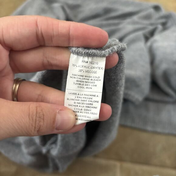 Mer Sea Sweater Women Size OS Catalina Grey Fitted Sleeve Split Side Knit Top - Picture 5 of 7